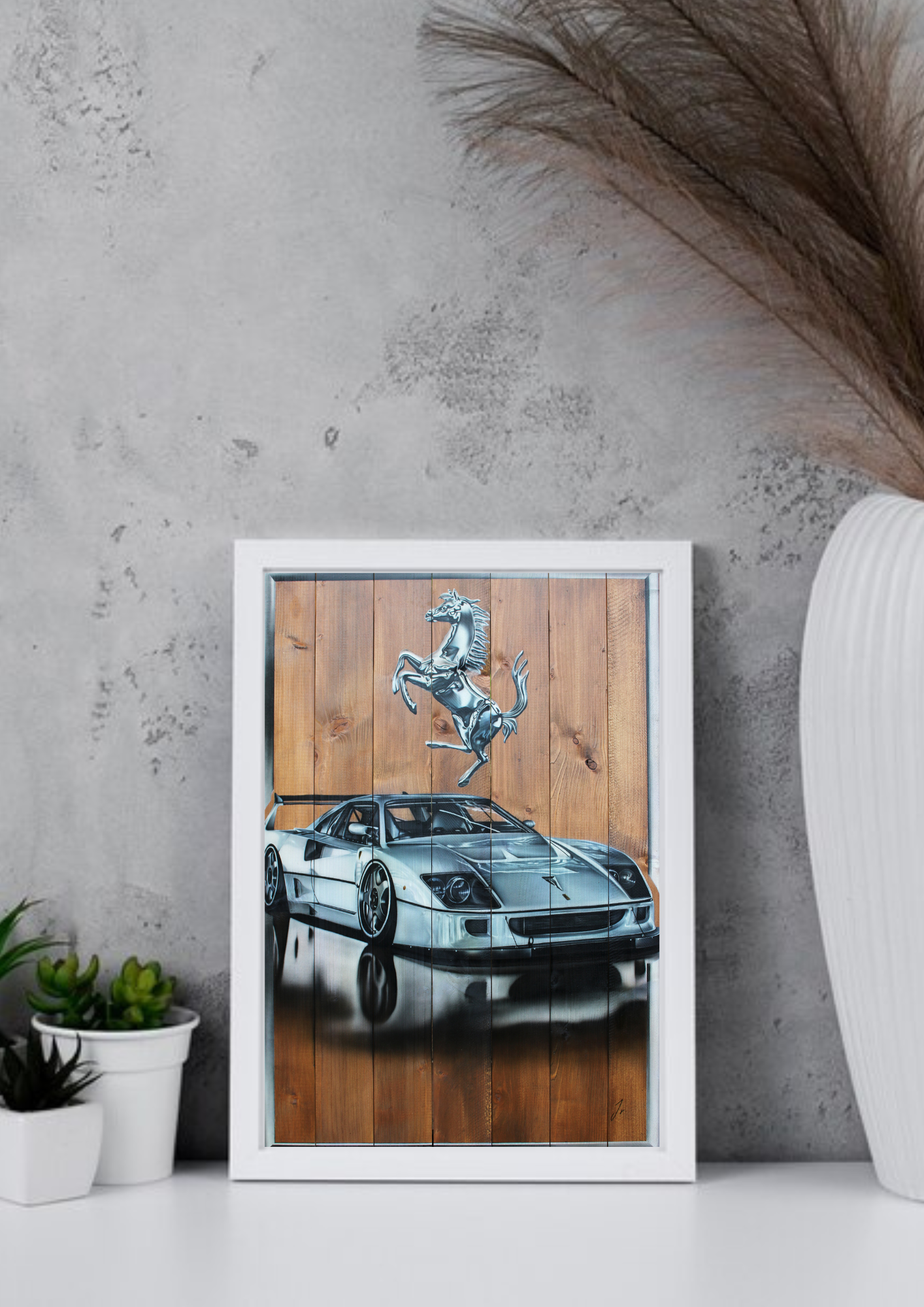 F40 blanche- Print en édition limitée