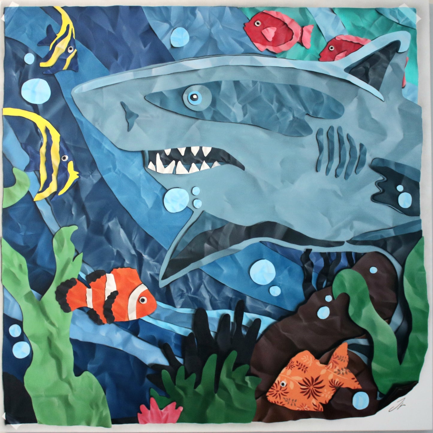 Under the sea- œuvre originale -100×100cm