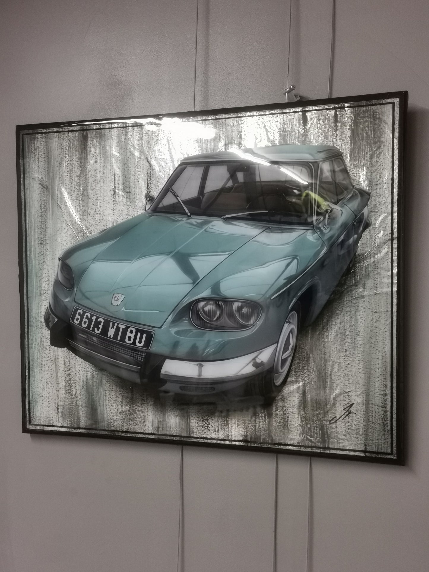 Panhard 24BT - Oeuvre Originale 46x55 cm