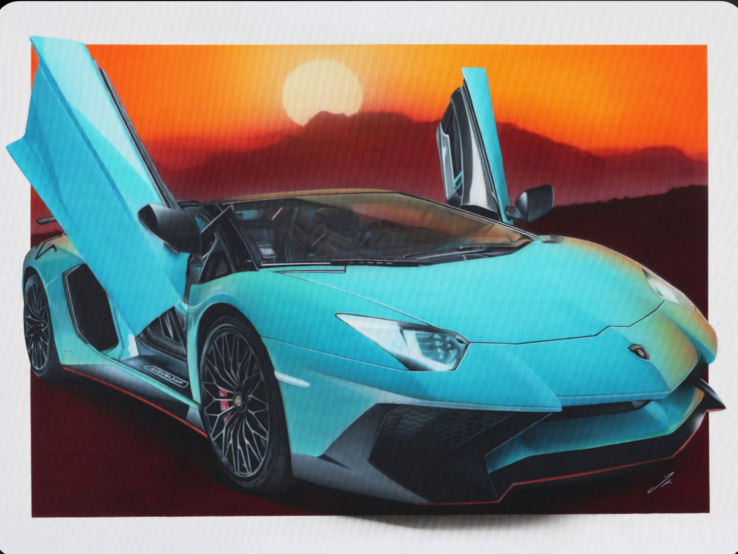 Aventador SV- Oeuvre originale- 90x70cm
