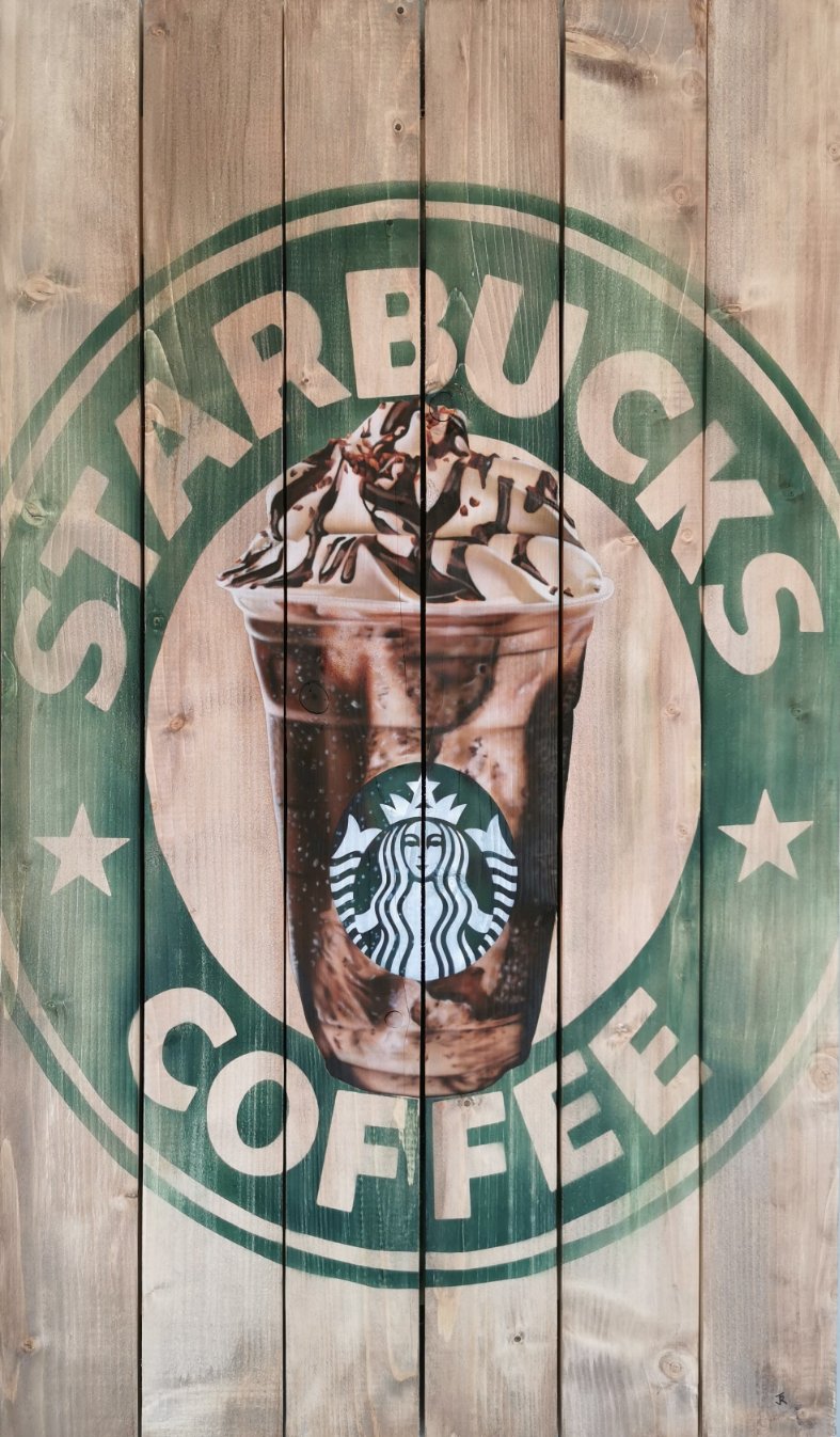 Starbucks - Œuvre Originale 60 x 100 cm
