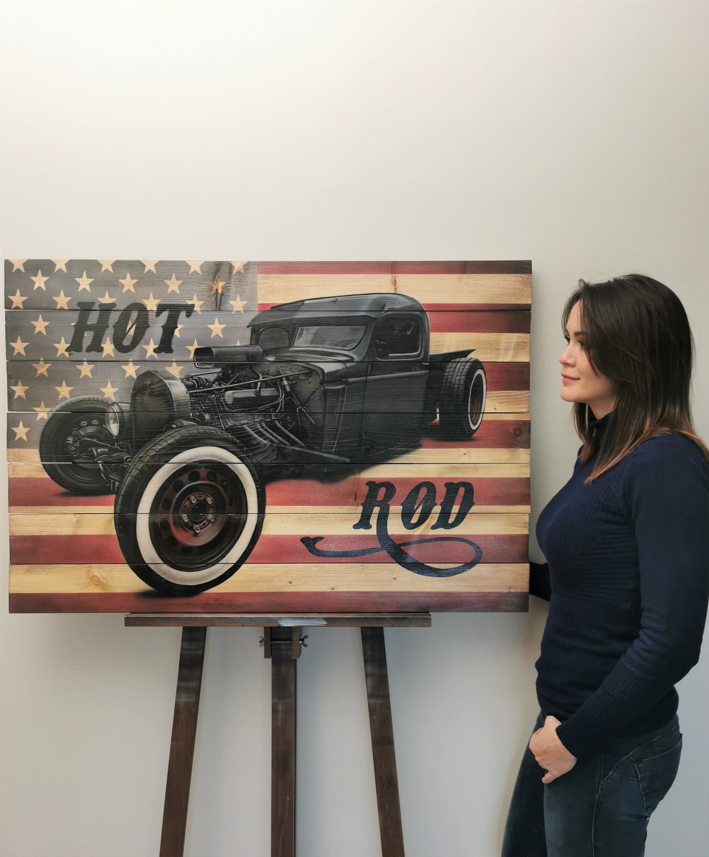 Hot Rod - Œuvre Originale 70 x 100 cm