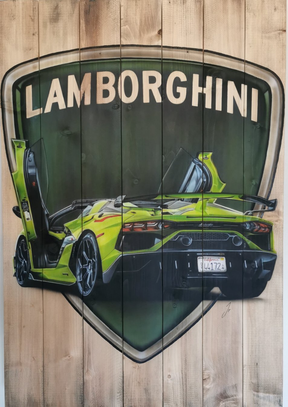Lamborghini aventador-Oeuvre originale 70x100cm