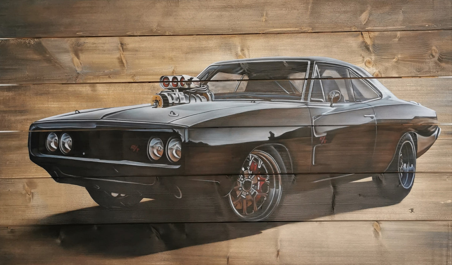 Dodge Charger-Œuvre Originale 60x100cm