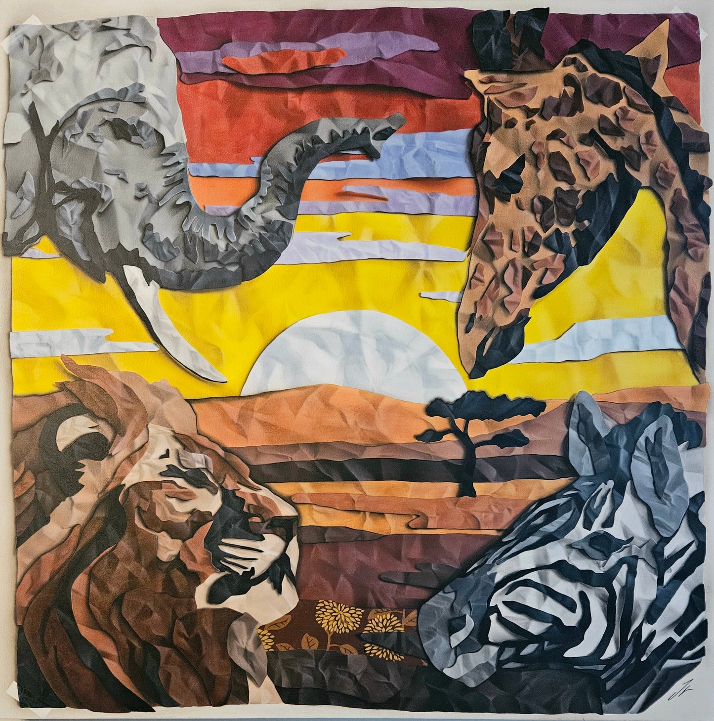 Savanna - œuvre original - 100x100cm