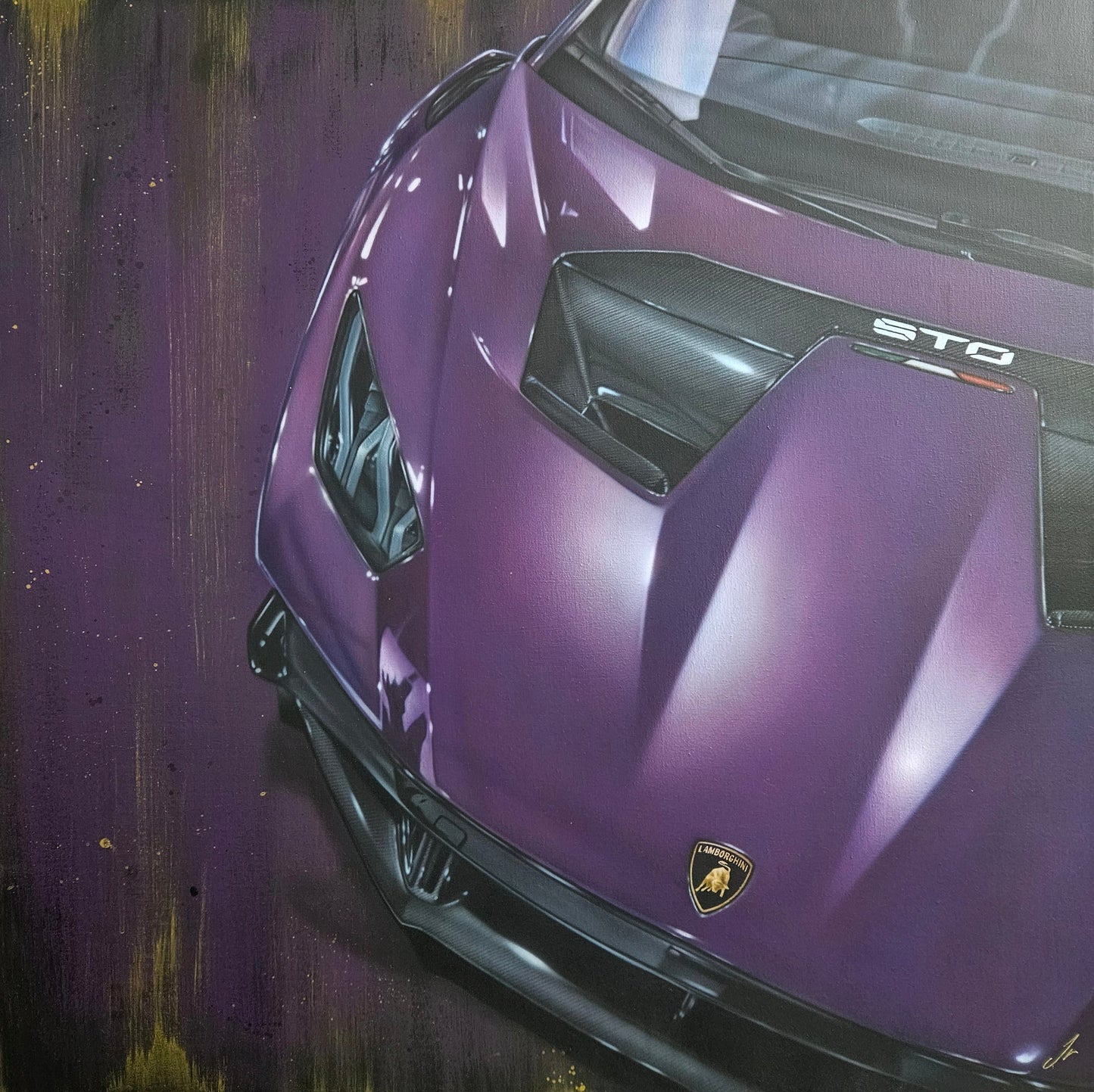 Huracan Sto- Oeuvre Originale-80x80cm