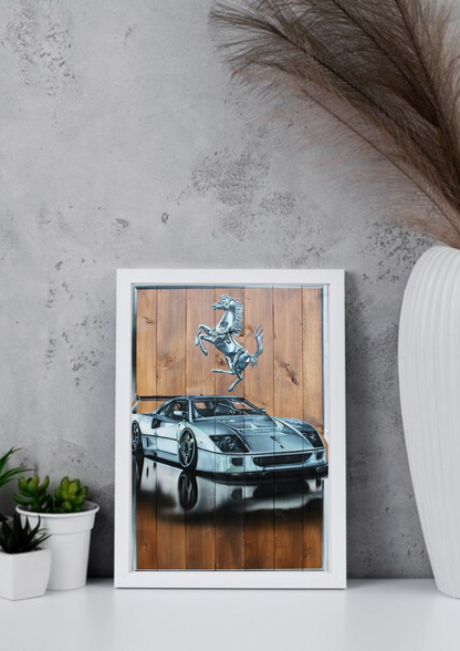 F40 blanche- Print en édition limitée