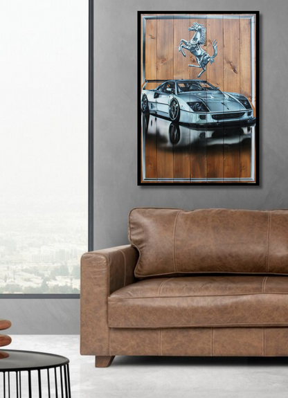 F40 blanche- Print en édition limitée