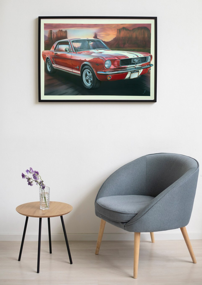 Mustang 1966- Print en Edition Limitée