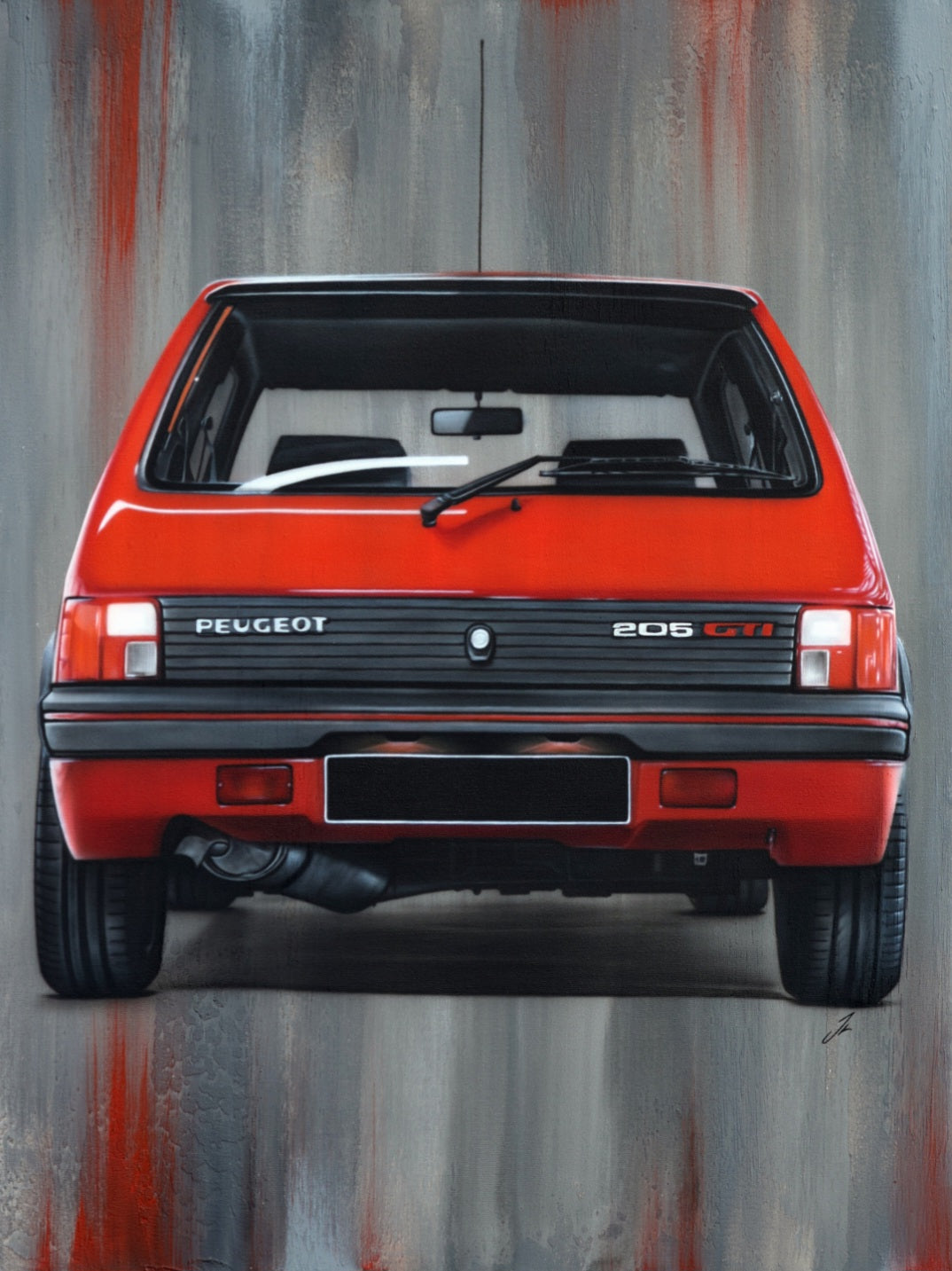205 Gti-Oeuvre Originale-80x60cm
