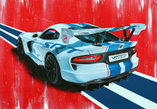 Dodge Viper- Oeuvre originale- 90x60cm