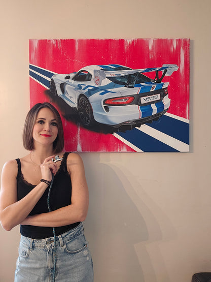 Dodge Viper- Oeuvre originale- 90x60cm