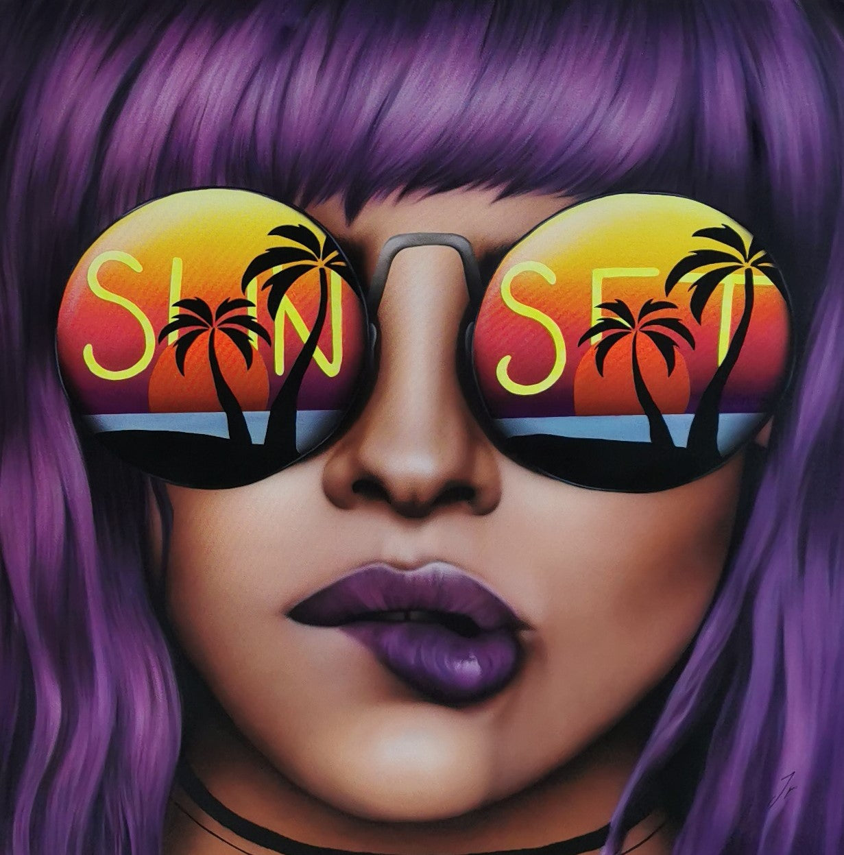 Sunset- Oeuvre Originale 100x100 cm