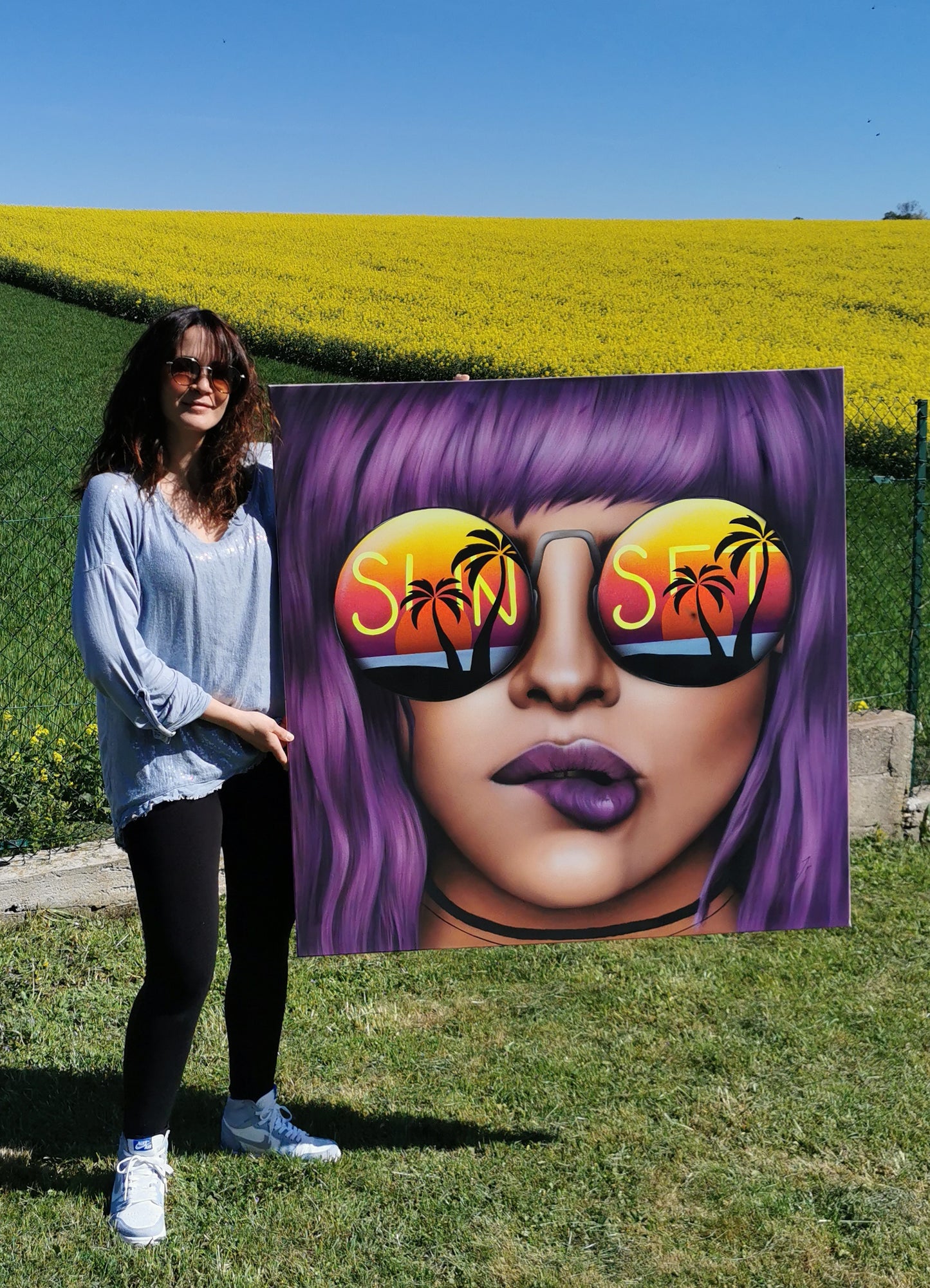 Sunset- Oeuvre Originale 100x100 cm